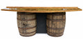 Outdoor whiskey barrel table - made to order