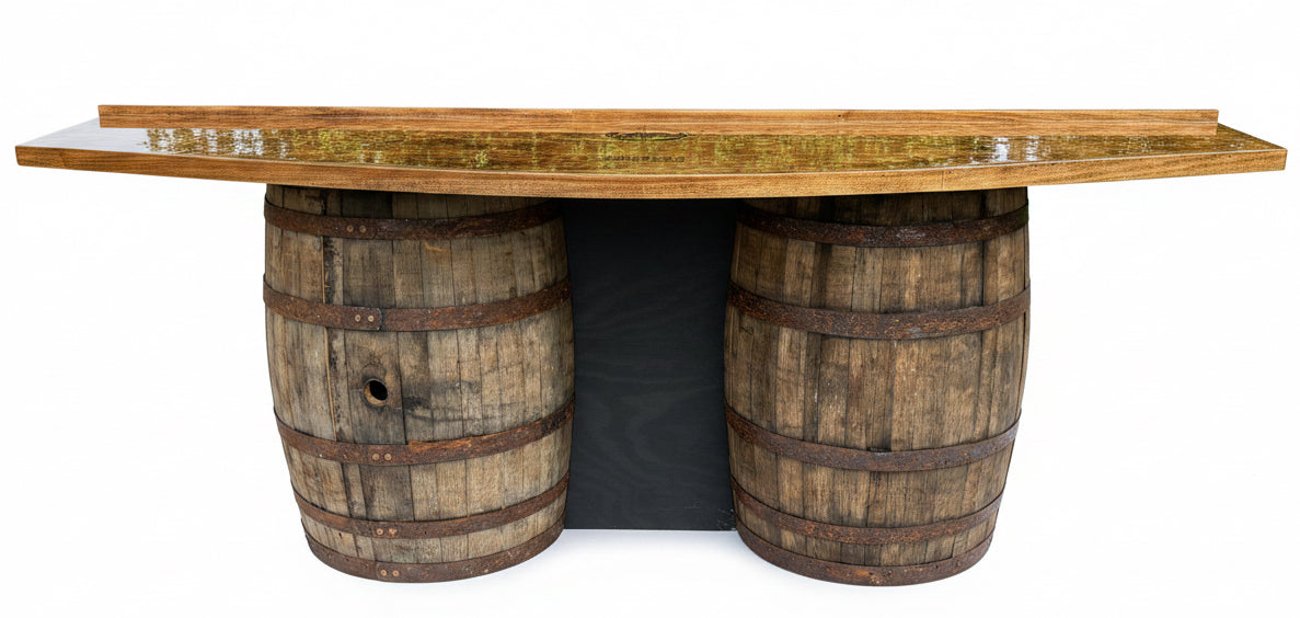 Outdoor whiskey barrel table - made to order