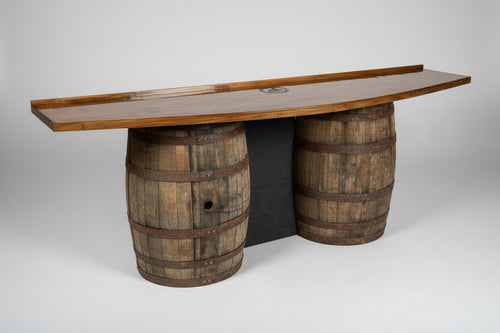 Outdoor whiskey barrel table - made to order