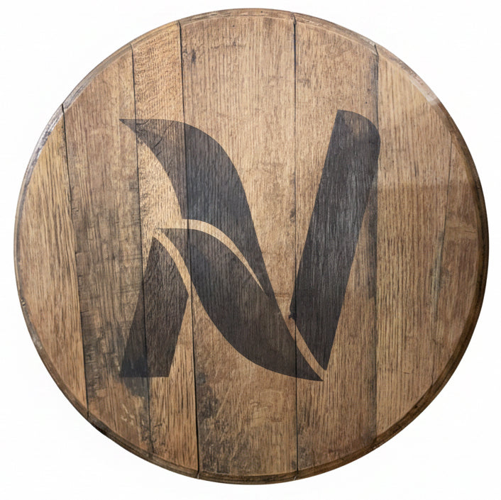 Custom Engraved Whiskey Barrel Lid – Made to Order