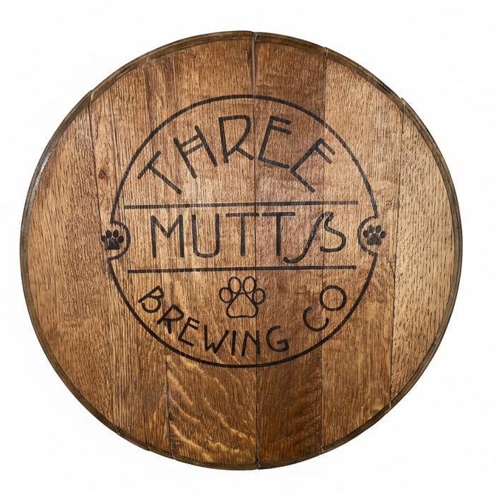 Custom Engraved Whiskey Barrel Lid – Made to Order