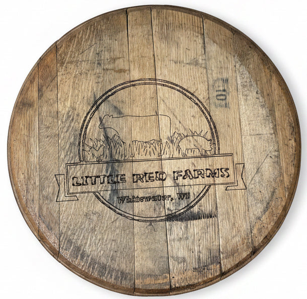 Custom Engraved Whiskey Barrel Lid – Made to Order